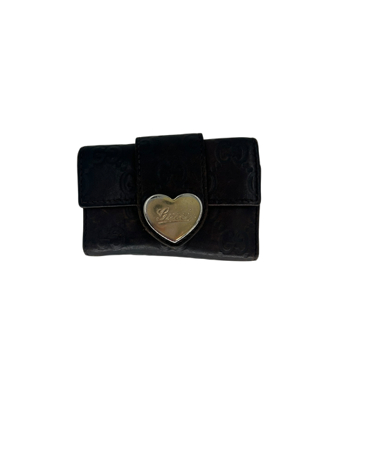 Gucci Porte-clé coeur en cuir