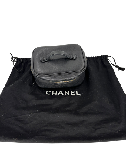 Chanel Vanity en cuir noir