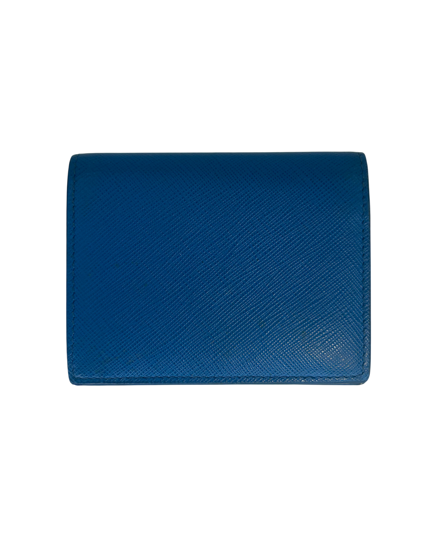 Prada Porte-monnaie en cuir bleu
