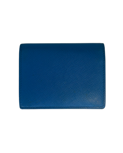 Prada Porte-monnaie en cuir bleu