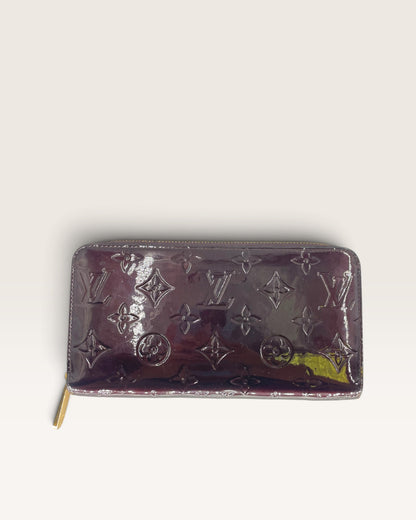 Louis Vuitton Portefeuille cuir verni bordeaux
