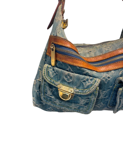 Louis Vuitton Sac porté épaule denim
