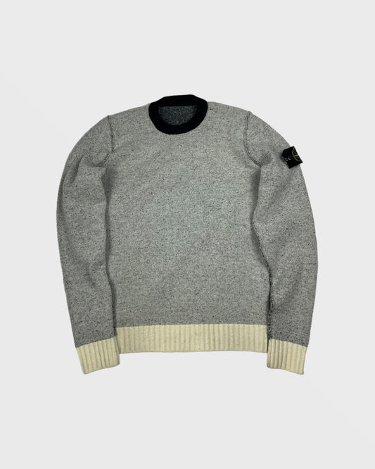 Stone island reversible knit wool pull (S)