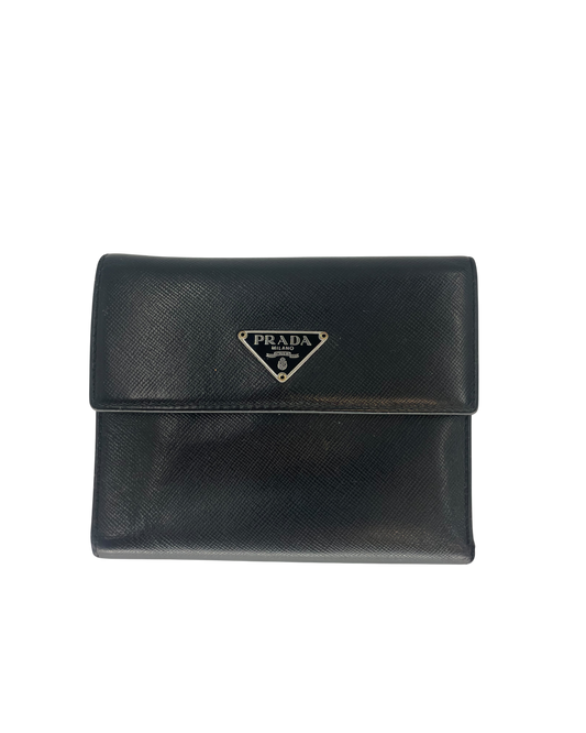 Prada porte-monnaie cuir Safiano