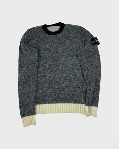 Stone island reversible knit wool pull (S)