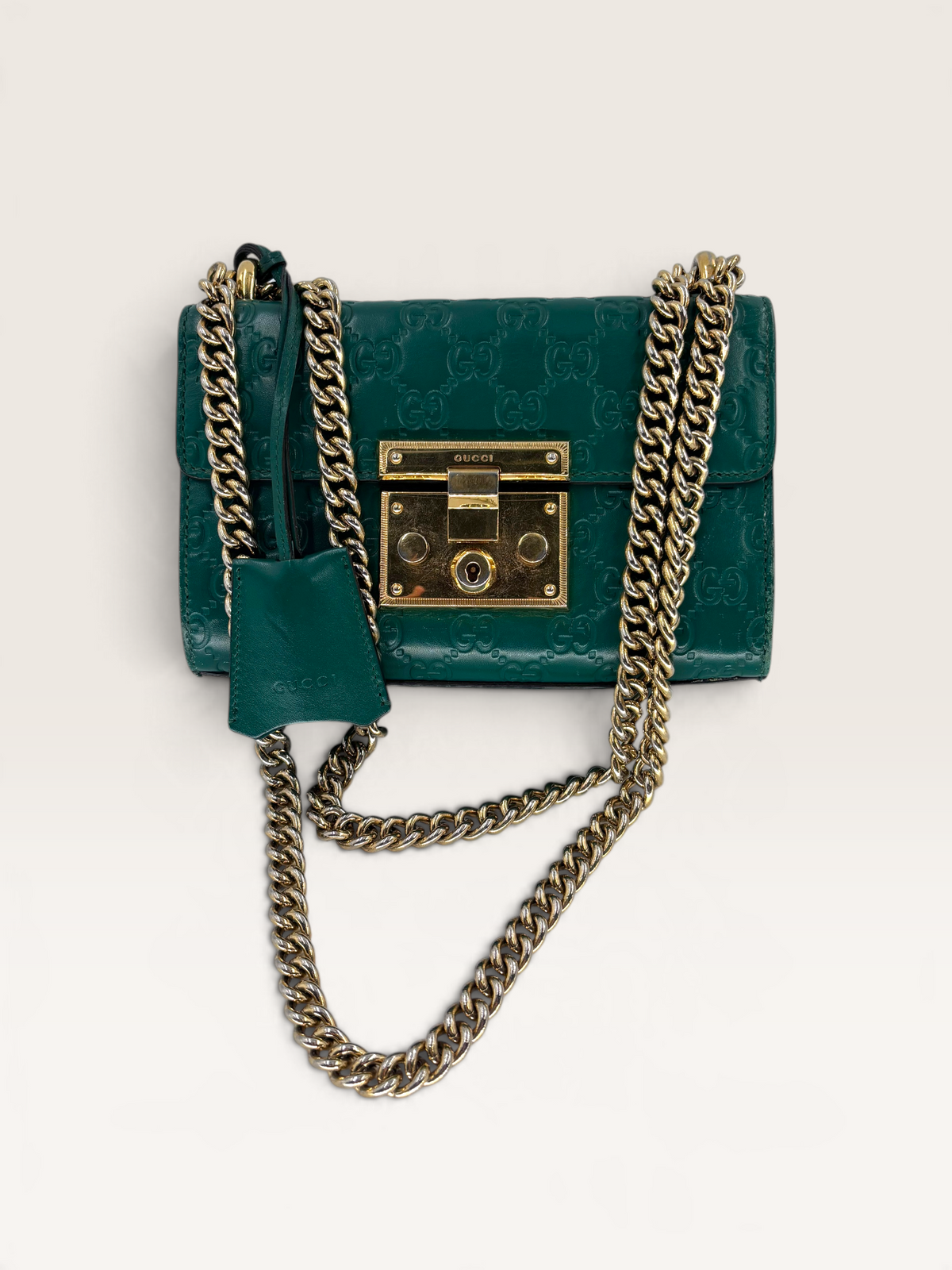 Gucci Marmont padlock sac en cuir GG