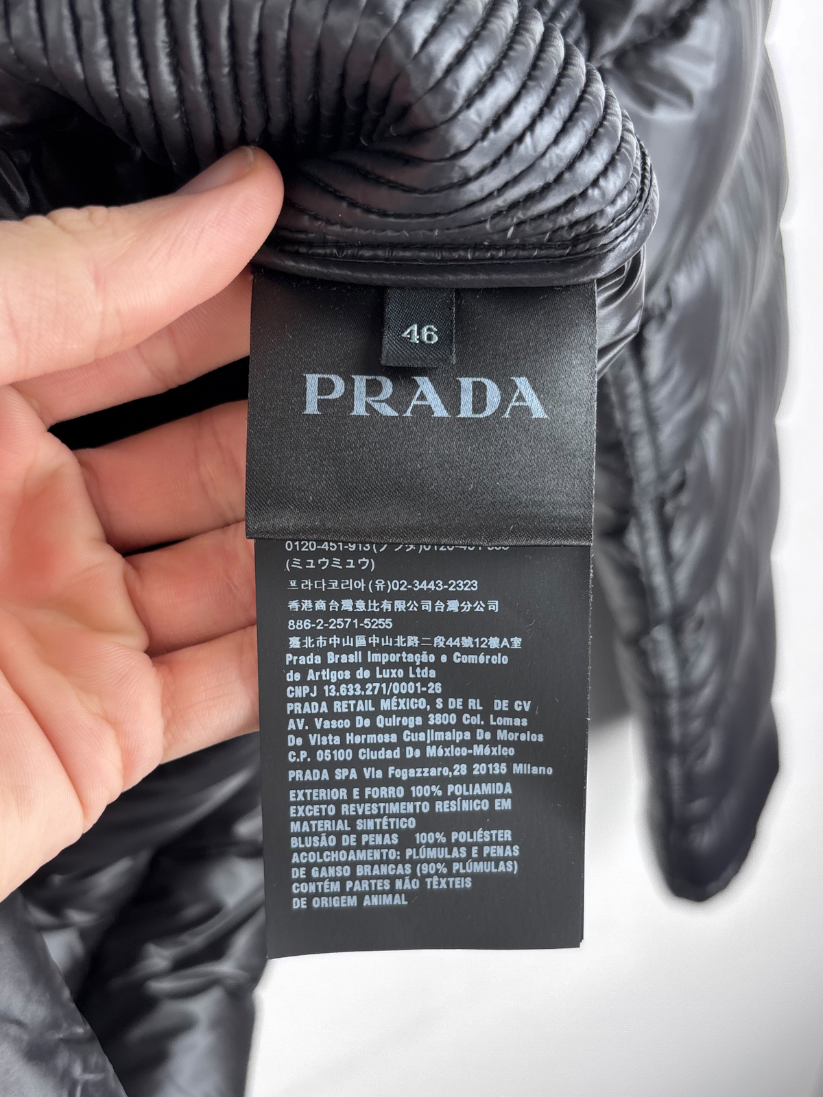 Prada doudoune noire