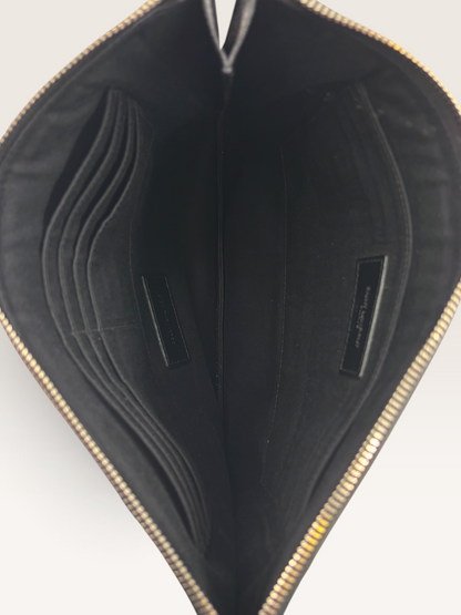 Saint laurent pochette en cuir lisse