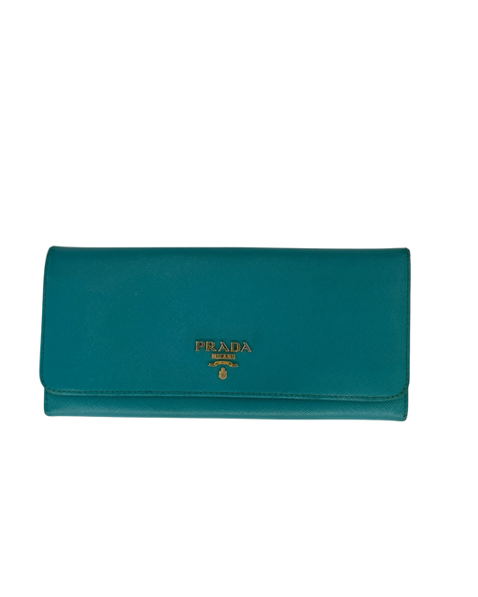 Prada portemonnaie cuir safiano tiffany
