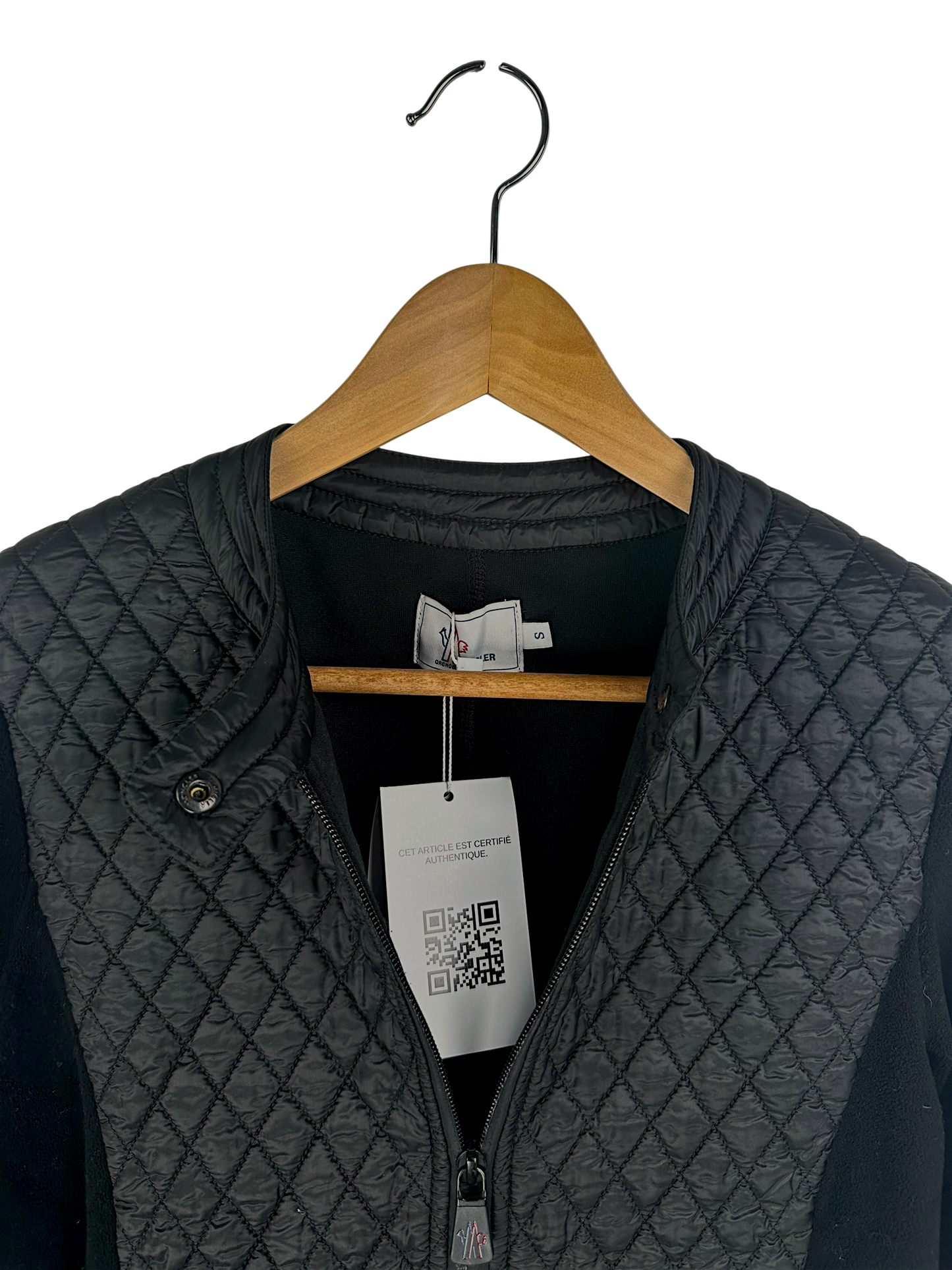 Moncler veste cintrée bi-matière