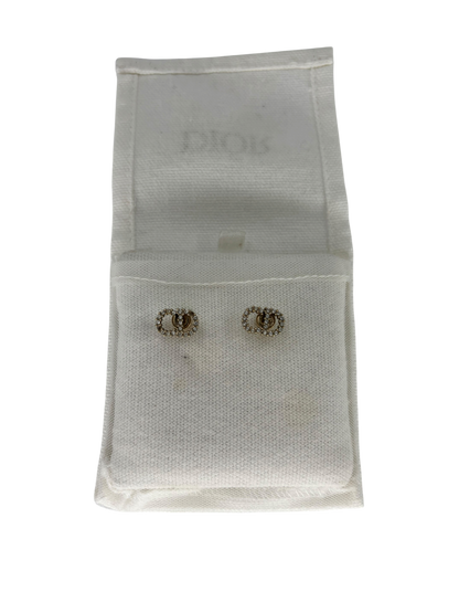 Dior Boucles d'oreilles argenté