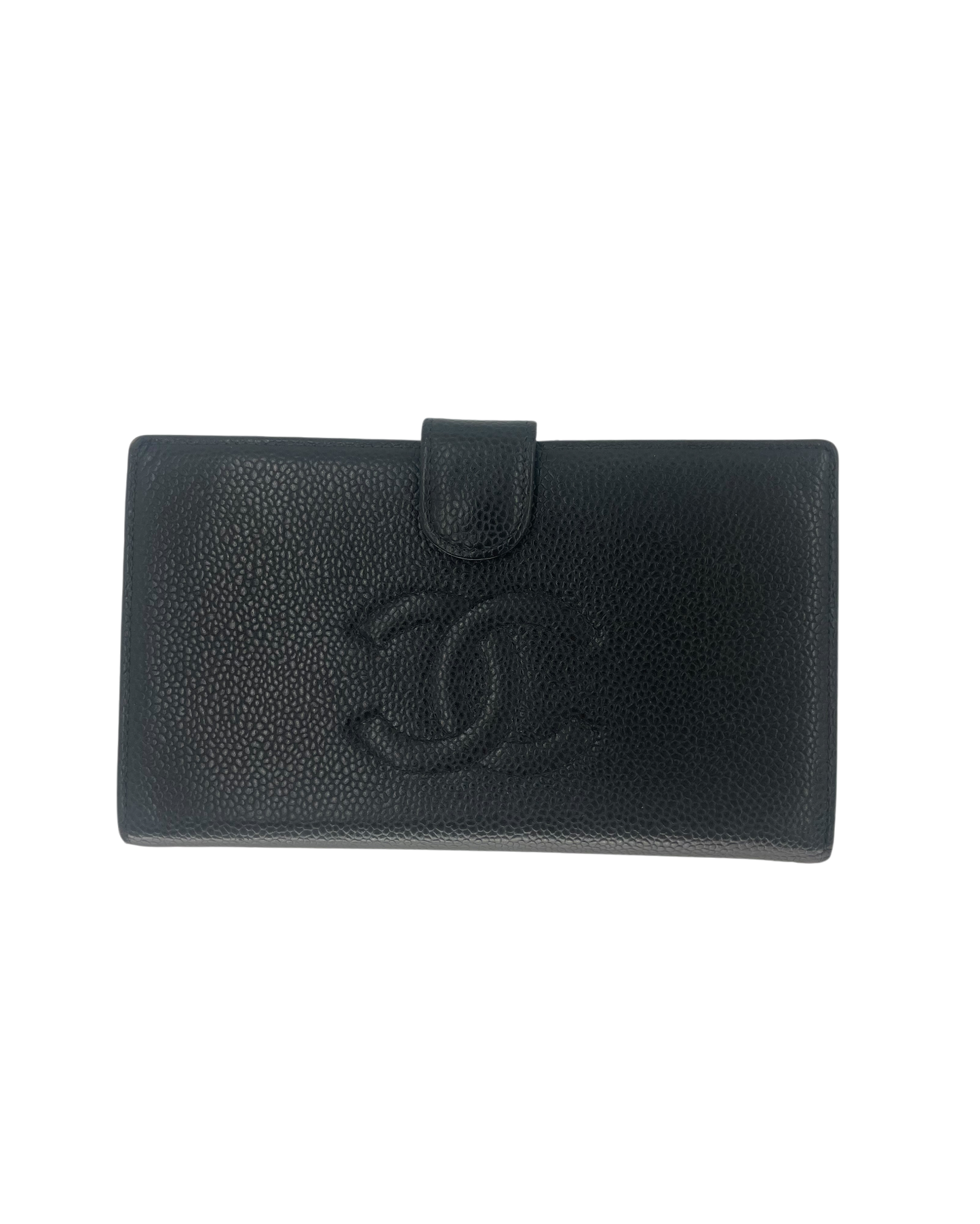 Chanel Portefeuille en cuir noir