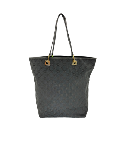 Gucci cabas Sac à main noir toile GG