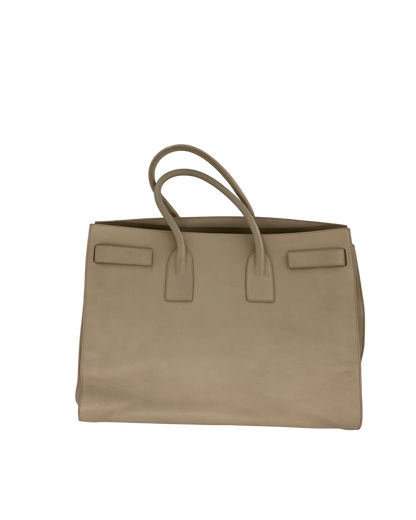 Saint Laurent sac à main cuir beige