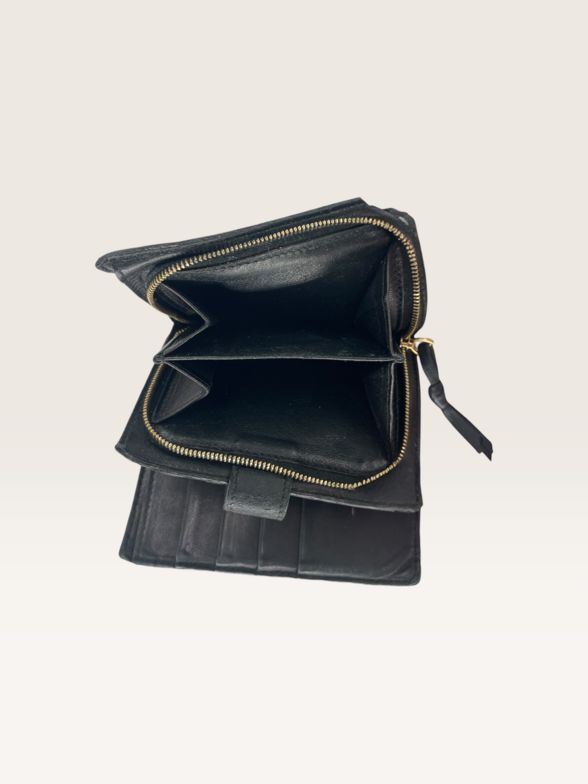 Bottega Veneta portefeuille cuir Antraciato