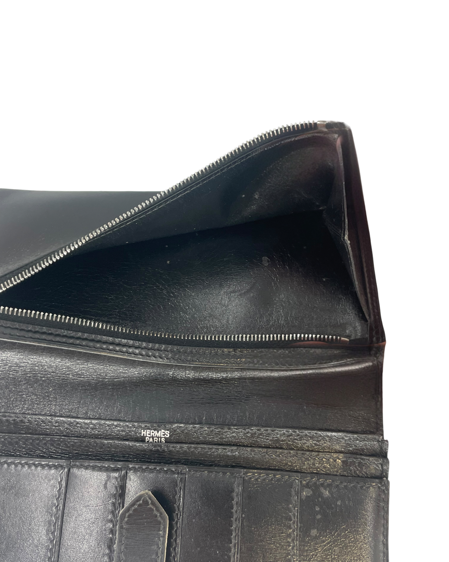 Hermes Porte-monnaie cuir noir