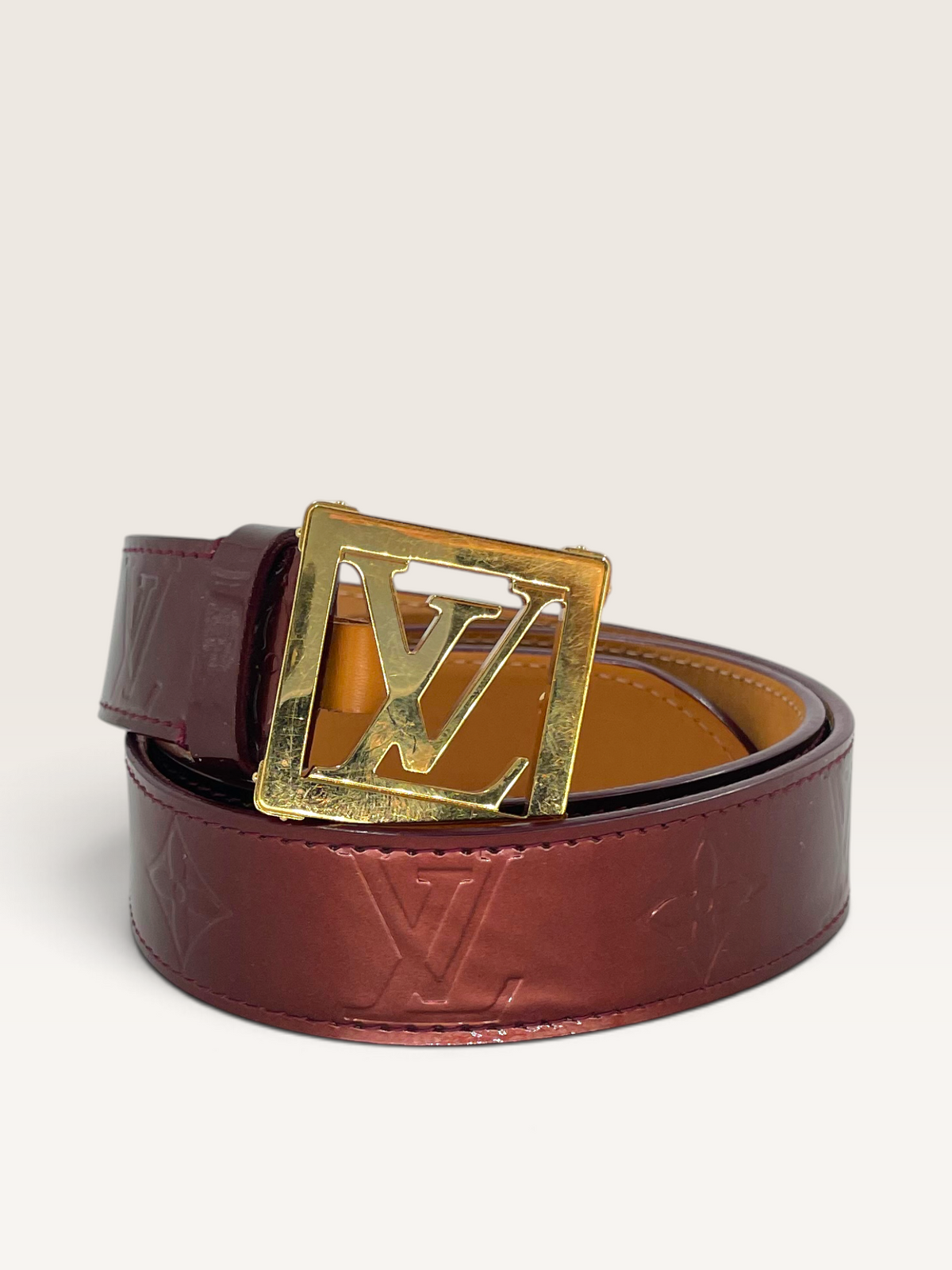 Louis Vuitton Frame ceinture initial cuir vernis