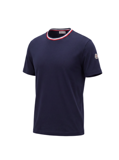 Moncler T-shirt Col Rouge et Blanc
