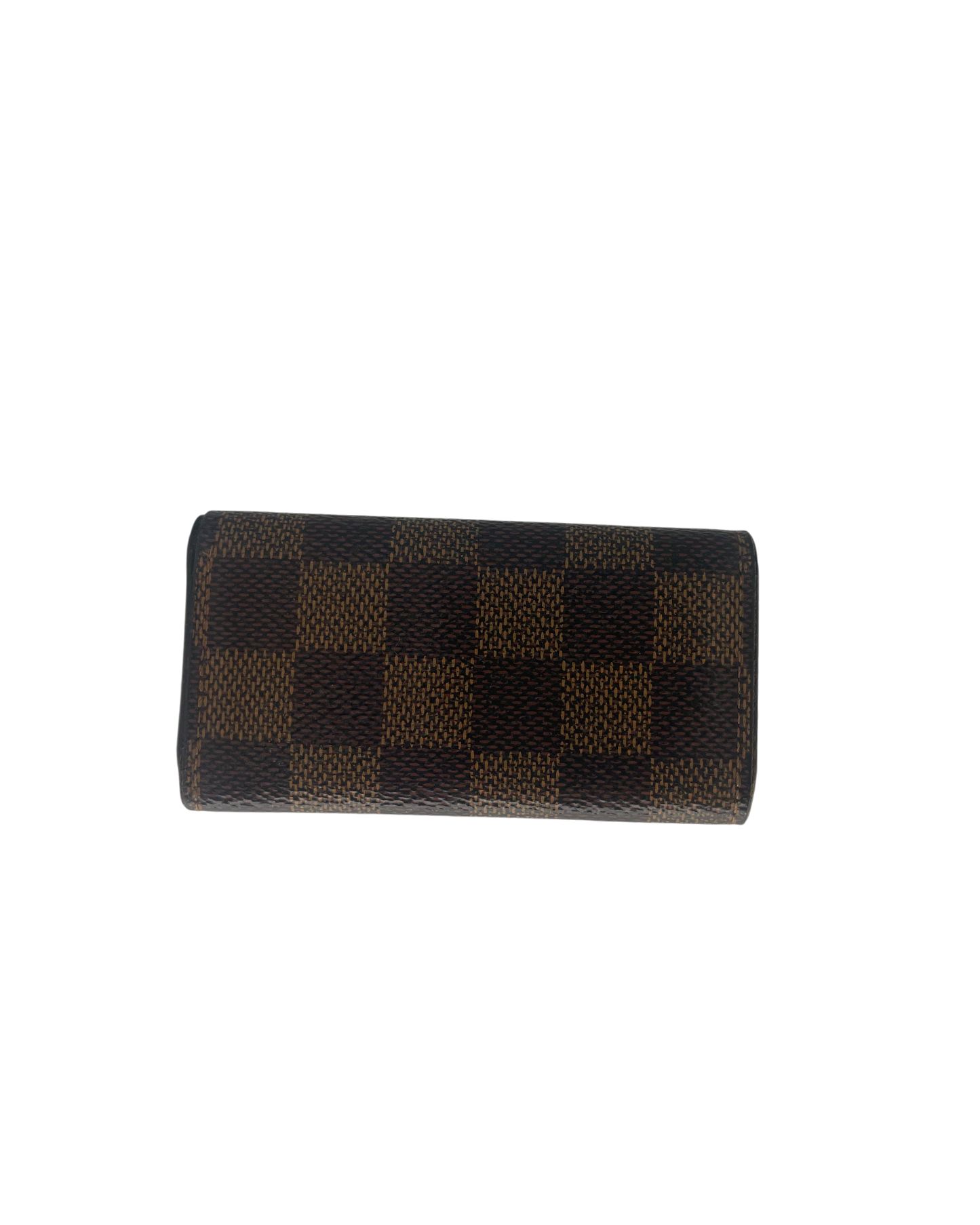 Louis Vuitton Porte-clé cuir damier Ébène marron