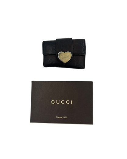 Gucci Porte-clé coeur en cuir