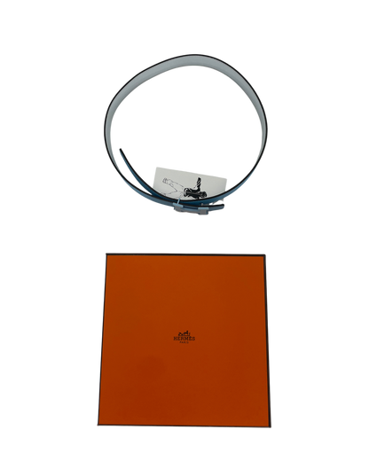 Hermès Ceinture en cuir bleu