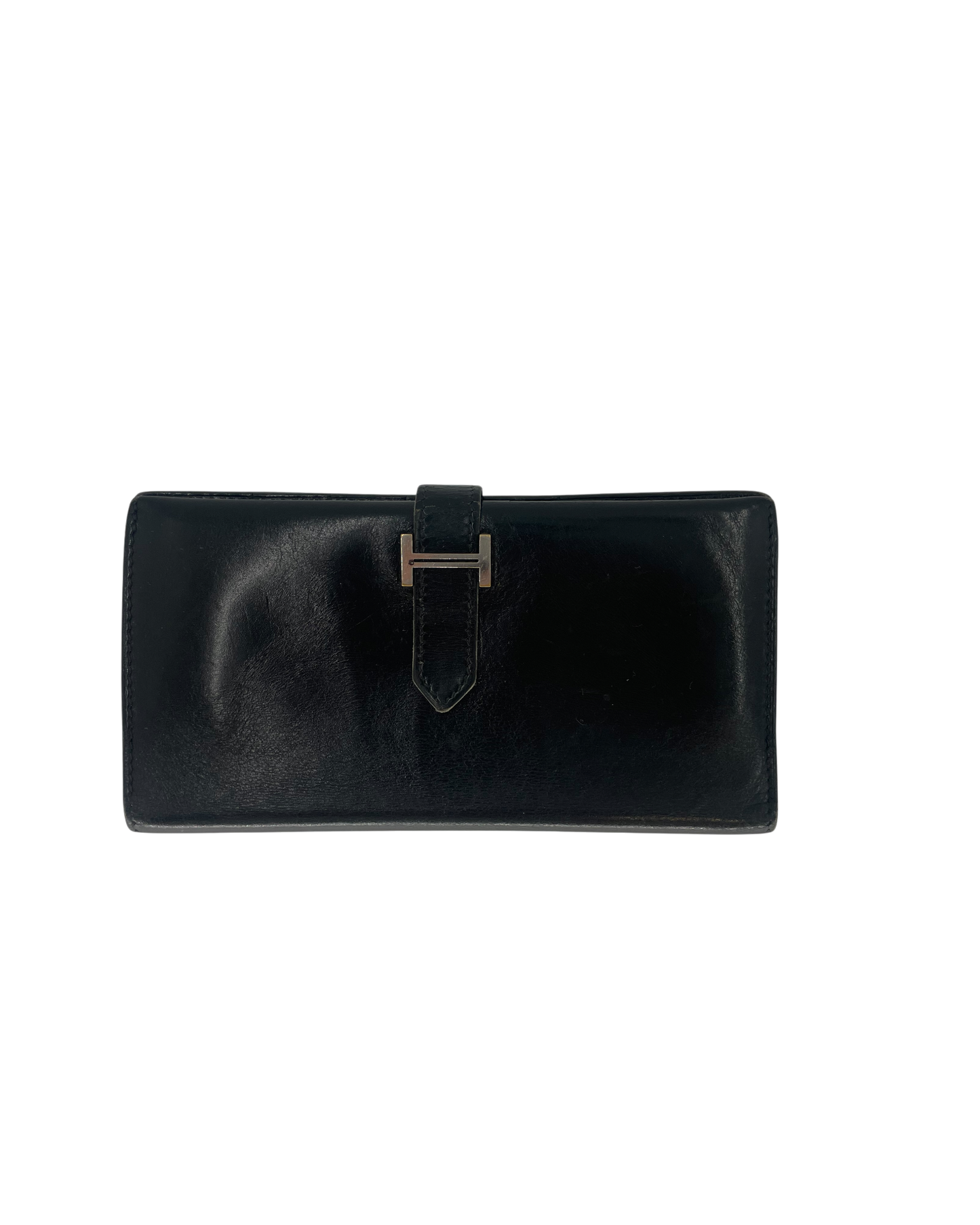 Hermes Porte-monnaie cuir noir