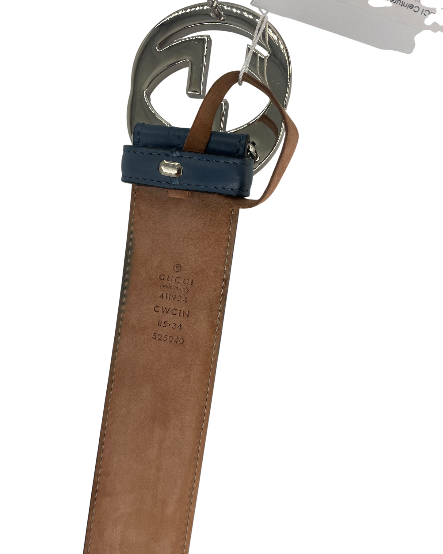 Gucci ceinture GG bleue