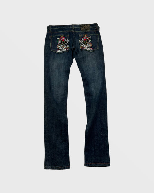 Ed hardy denim jeans (XS)