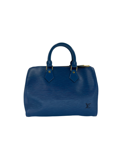 Louis Vuitton sac à man Alma épi bleu