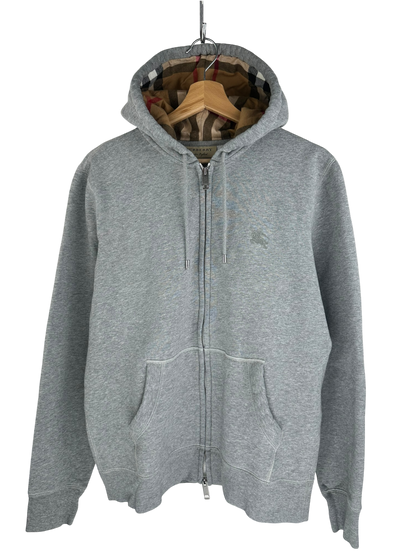 Burberry gilet a capuche gris