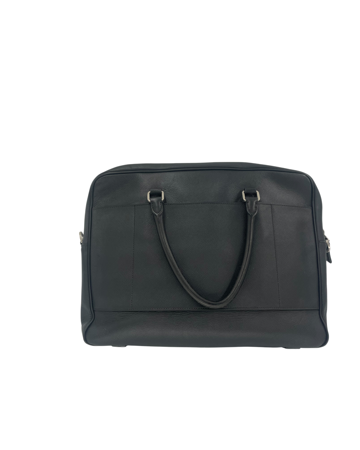Prada Porte-documents en cuir noir