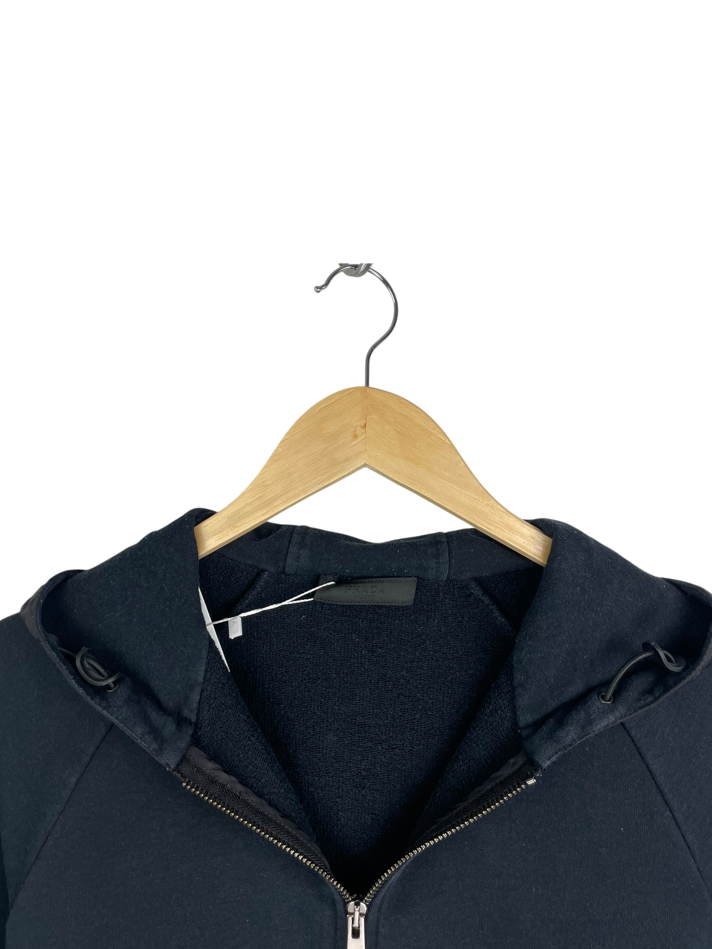 Prada gilet à capuche bi-matière