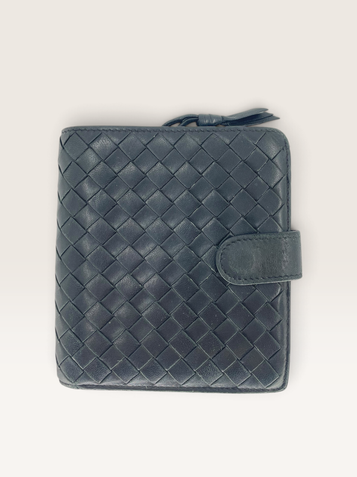Bottega Veneta portefeuille cuir Antraciato