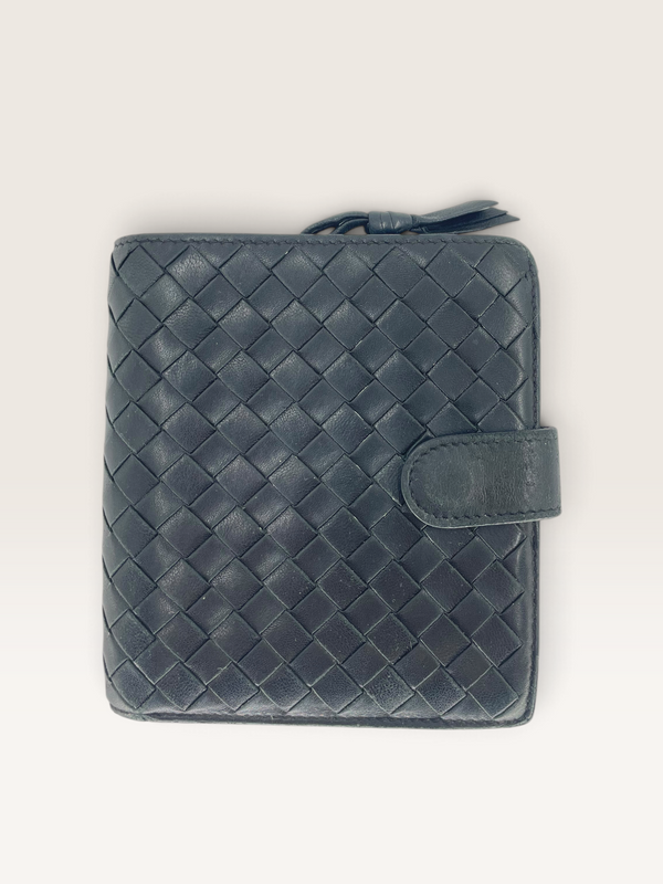 Bottega Veneta portefeuille cuir Antraciato
