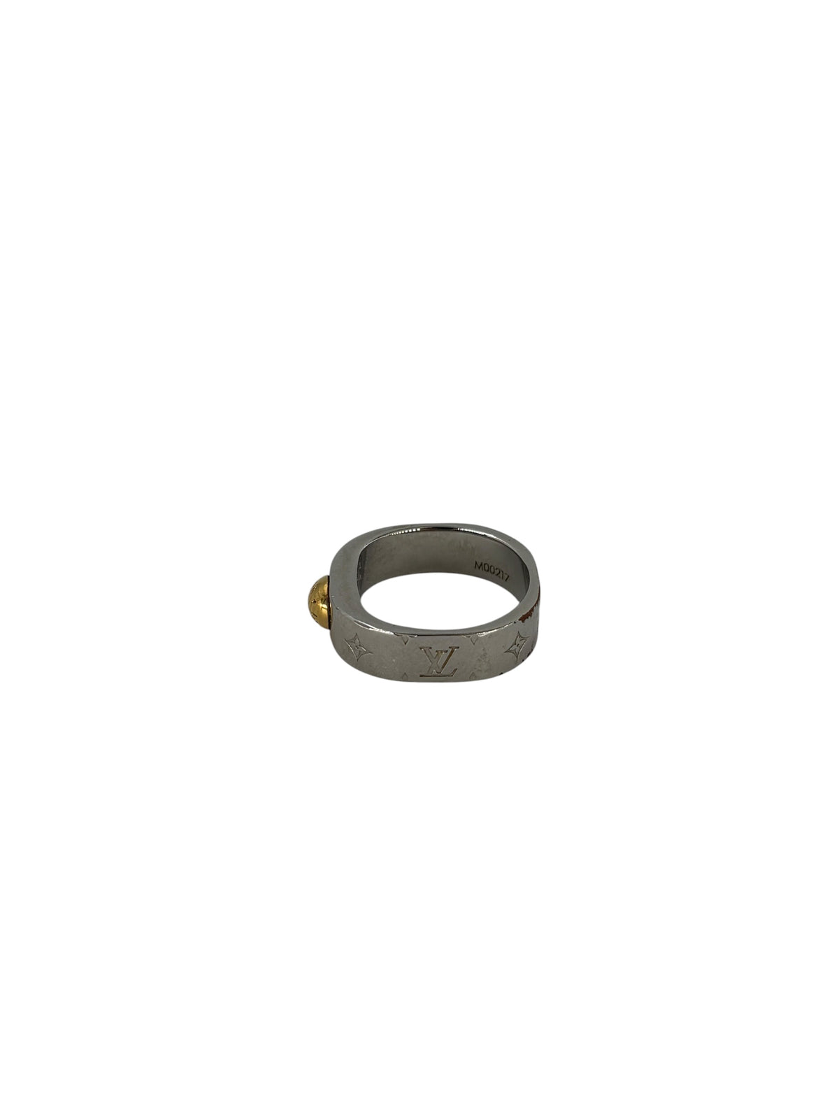 Louis Vuitton Bague en acier argenté