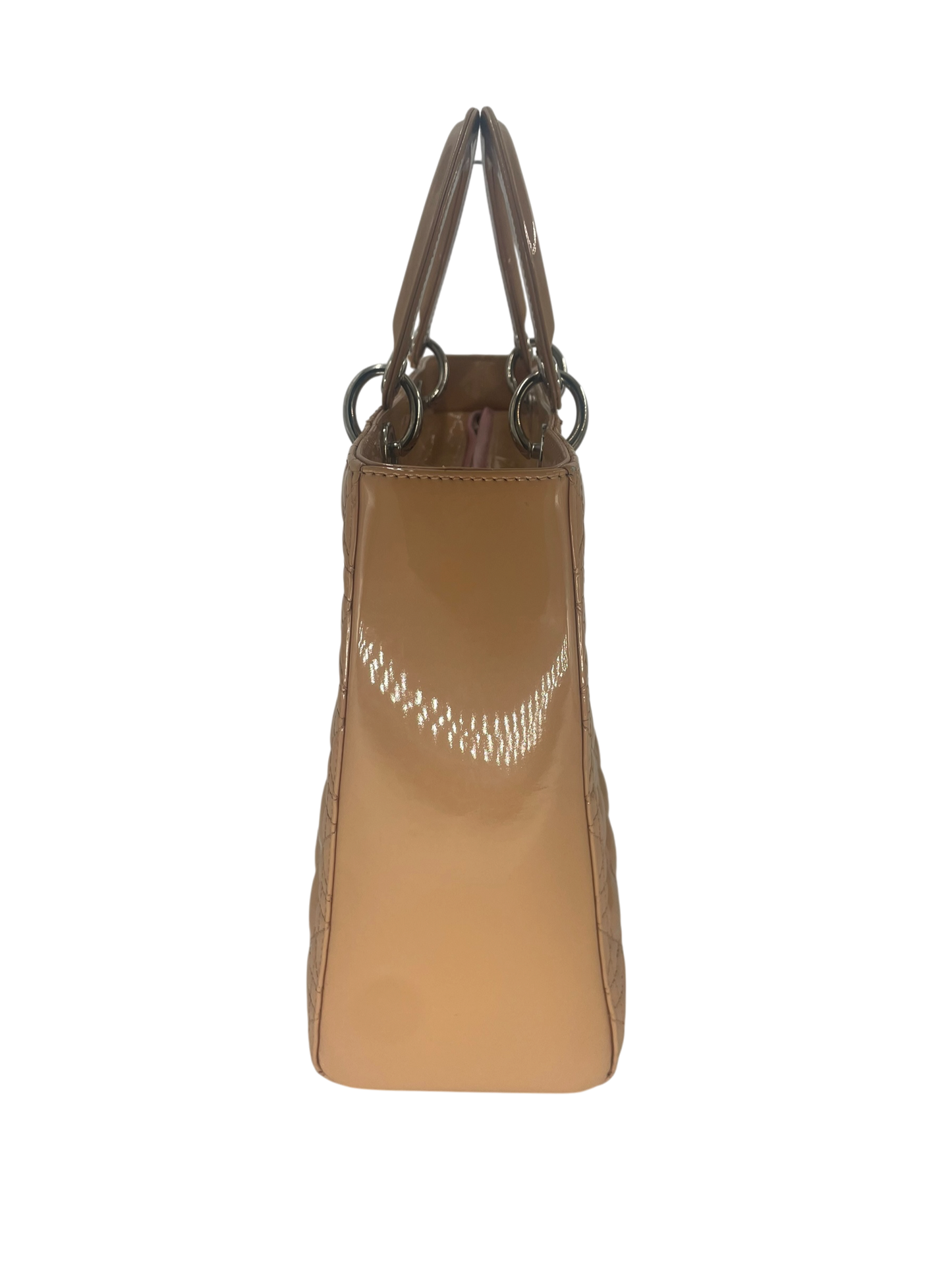 Dior Sac à Main Lady Cuir Vernis beige