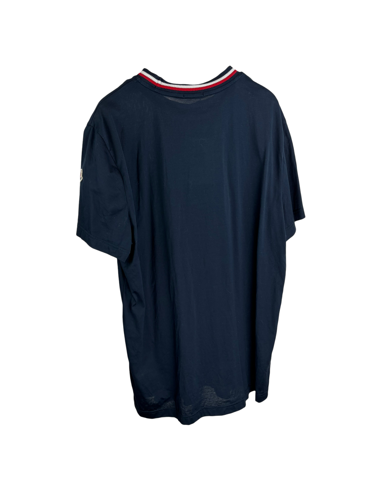 Moncler T-shirt Col Rouge et Blanc