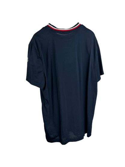 Moncler T-shirt Col Rouge et Blanc