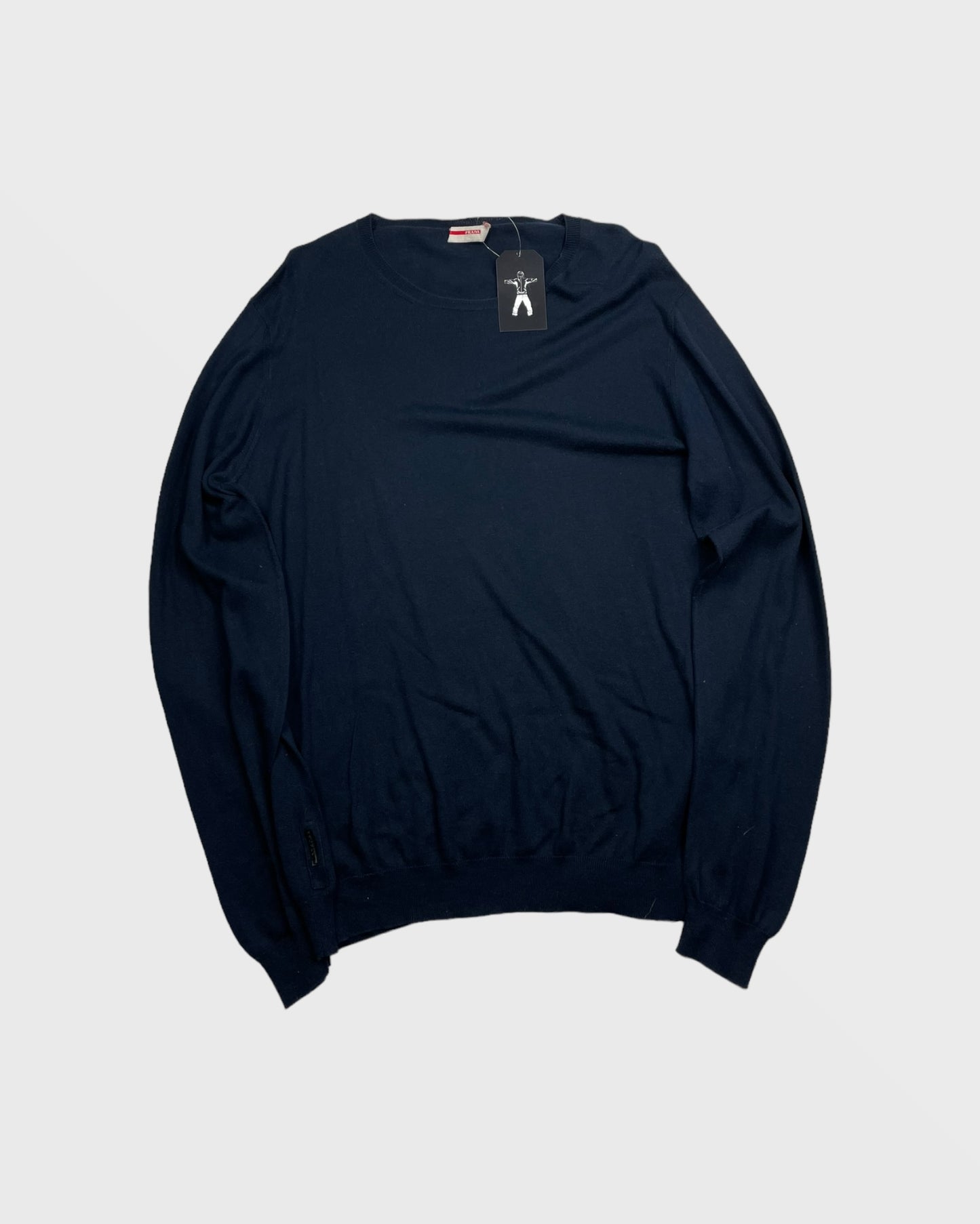 Prada sweater / pull navy (L)