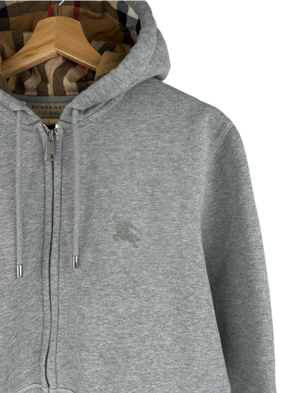 Burberry gilet a capuche gris