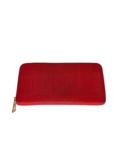 Loewe Porte-monnaie en cuir rouge