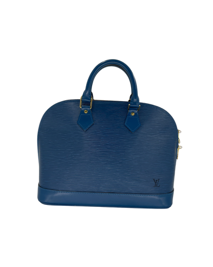 Louis Vuitton sac à main Alma épi bleu