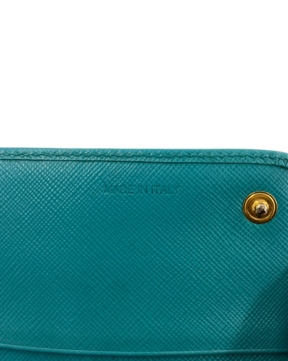 Prada portemonnaie cuir safiano tiffany