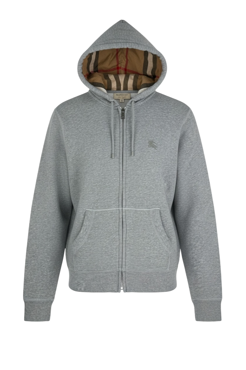 Burberry gilet a capuche gris