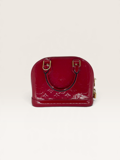 Louis Vuitton sac à main bébé Alma cuir vernis
