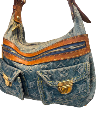 Louis Vuitton Sac porté épaule denim