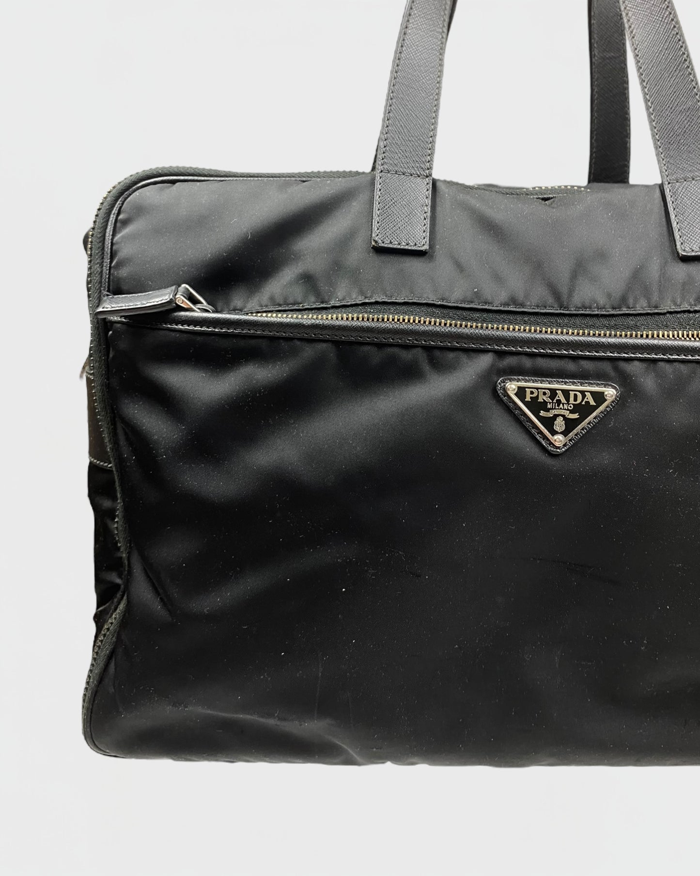 Prada nylon suitcase black