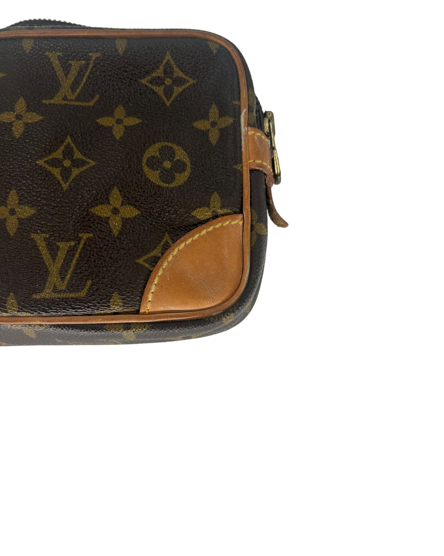 Louis Vuitton Pochette dragonne monogram marron
