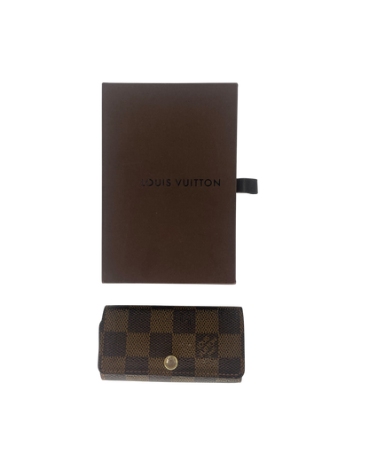 Louis Vuitton Porte-clé cuir damier Ébène