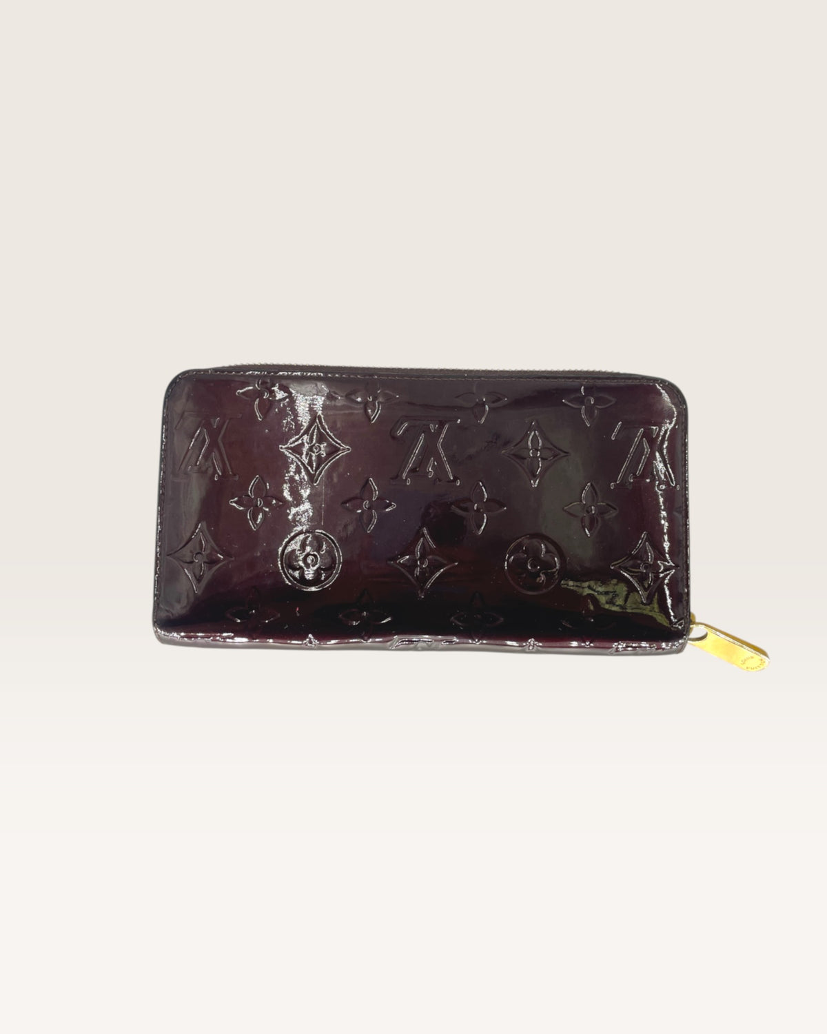 Louis Vuitton Portefeuille cuir verni bordeaux